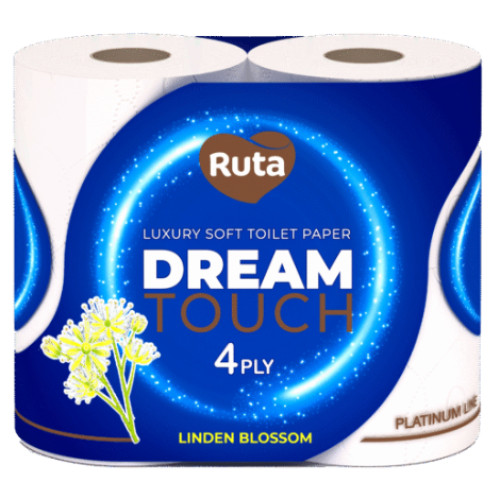 Туалетний папір Ruta Dream Touch Linden Blossom, 4 рулони, 4 шари